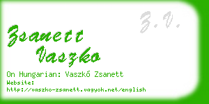 zsanett vaszko business card